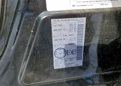 2014 Infiniti Qx60 from USA, damaged, VIN 5N1AL0MM6EC525977